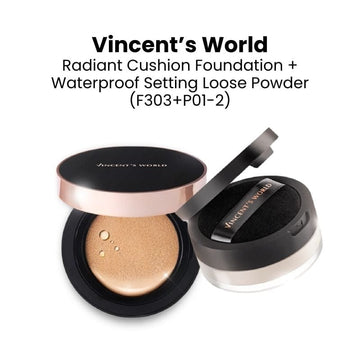 Vincent's World Concealer & Foundation Natural Beige [Bundle] Vincent's World Radiant Cushion Foundation and Waterproof Setting Loose Powder - Black Friday 30% OFF [Bundle] Vincent's World Radiant Cushion Foundation and Waterproof Setting Loose Powder - Black Friday 30% OFF
