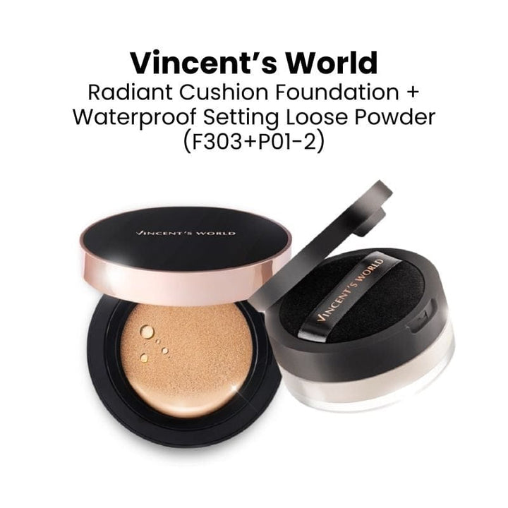 Vincent's World Concealer & Foundation Natural Beige [Bundle] Vincent's World Radiant Cushion Foundation and Waterproof Setting Loose Powder - Black Friday 30% OFF [Bundle] Vincent's World Radiant Cushion Foundation and Waterproof Setting Loose Powder - Black Friday 30% OFF