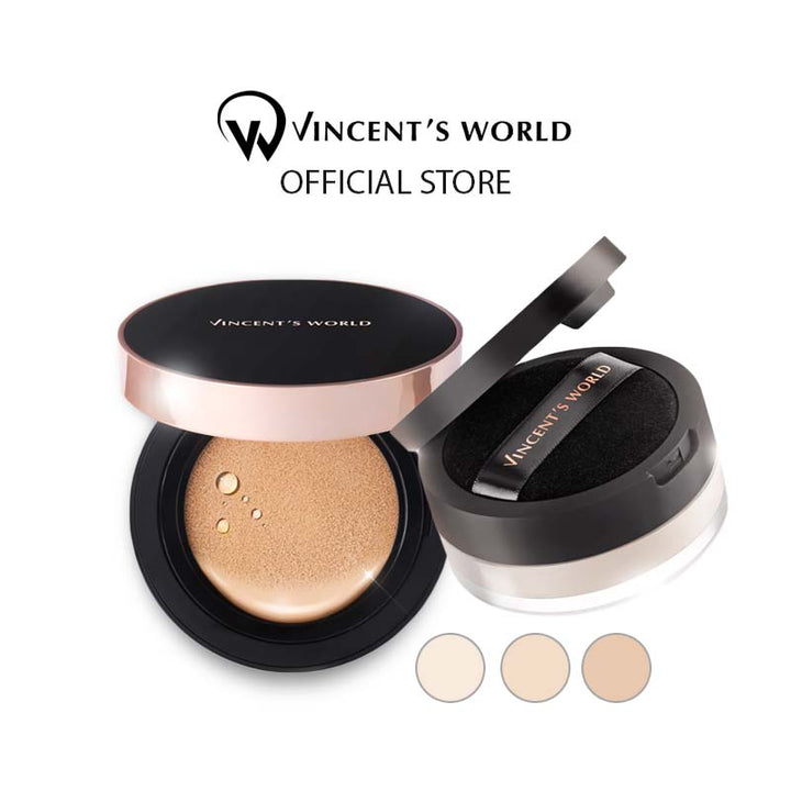 Vincent's World Concealer & Foundation [Bundle] Vincent's World Radiant Cushion Foundation and Waterproof Setting Loose Powder - Black Friday 30% OFF [Bundle] Vincent's World Radiant Cushion Foundation and Waterproof Setting Loose Powder - Black Friday 30% OFF