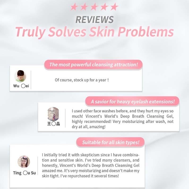 Vincent's World Facial Cleansers Deep Breath Cleansing Gel and Waterproof Setting Loose Powder Deep Breath Cleansing Gel and Waterproof Setting Loose Powder