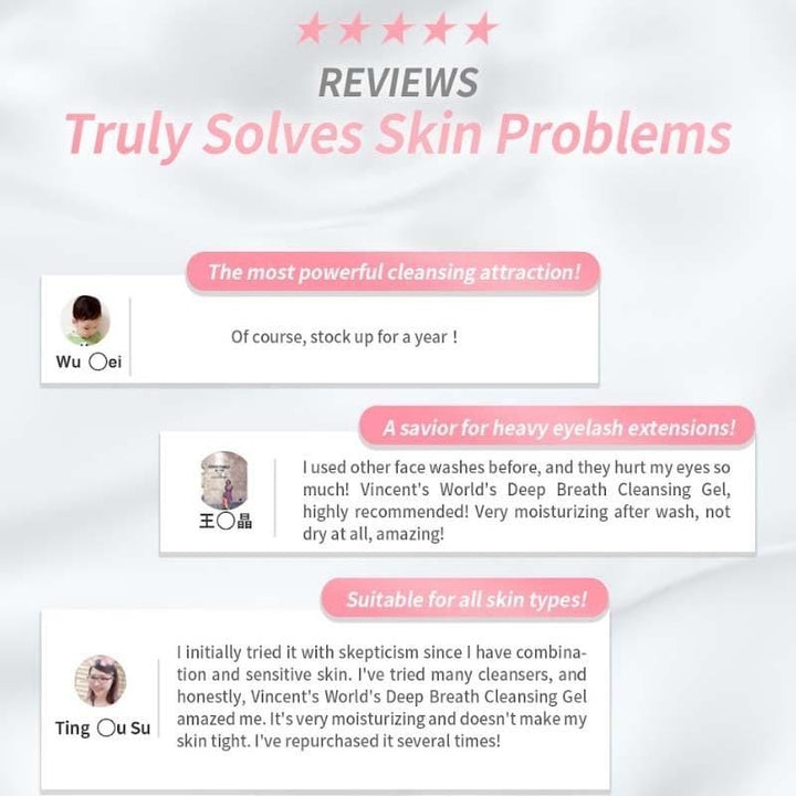 Vincent's World Facial Cleansers Deep Breath Cleansing Gel and Waterproof Setting Loose Powder Deep Breath Cleansing Gel and Waterproof Setting Loose Powder