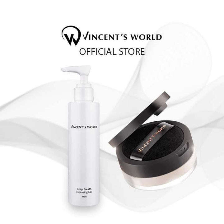 Vincent's World Facial Cleansers Deep Breath Cleansing Gel and Waterproof Setting Loose Powder Deep Breath Cleansing Gel and Waterproof Setting Loose Powder