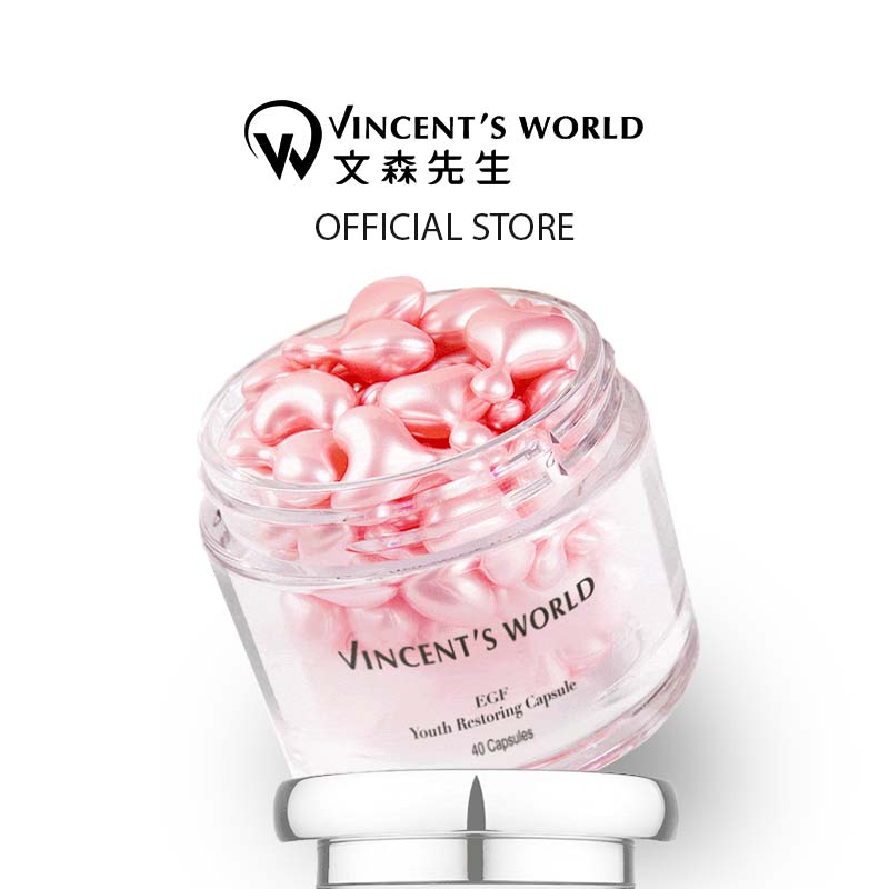 Vincent's World Facial Serum & Essence EGF Youth Restoring Capsule (40 Capsules) EGF Youth Restoring Capsule (40 Capsules)