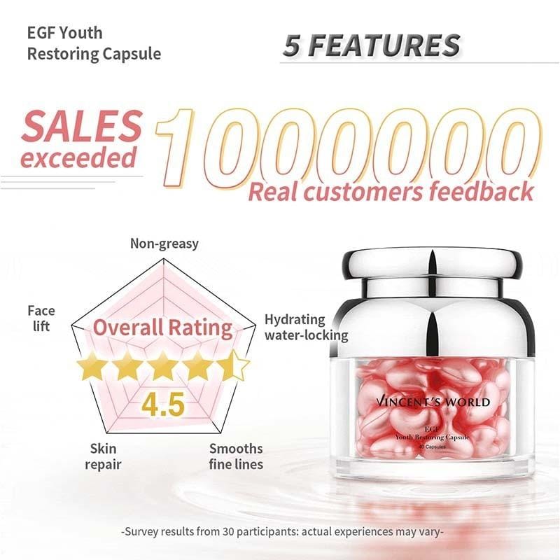 Vincent's World Facial Serum & Essence EGF Youth Restoring Capsule (40 Capsules) EGF Youth Restoring Capsule (40 Capsules)