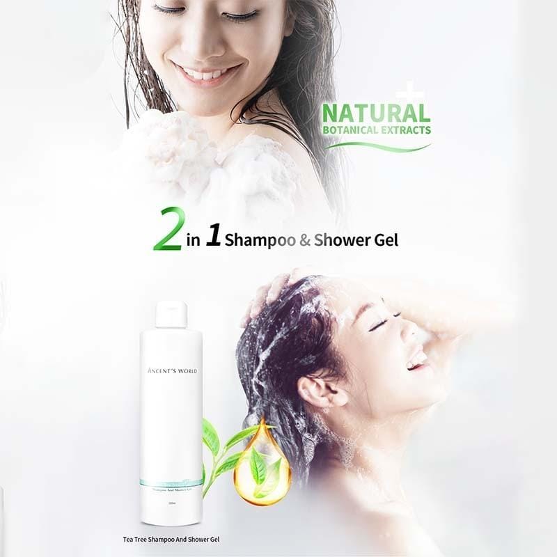 Vincent's World Body Wash Tea Tree Shampoo And Shower Gel 350ml Tea Tree Shampoo And Shower Gel 350ml