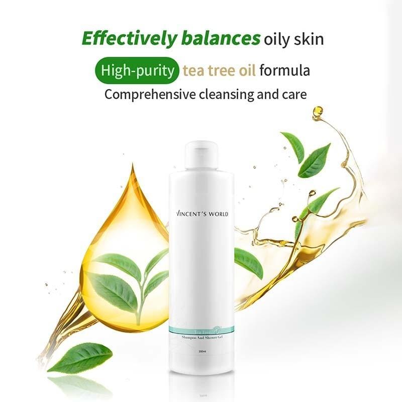 Vincent's World Body Wash Tea Tree Shampoo And Shower Gel 350ml Tea Tree Shampoo And Shower Gel 350ml