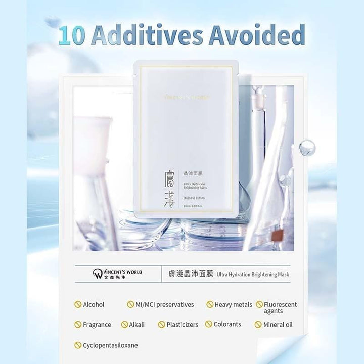 Vincent's World Face Mask & Packs Ultra Hydration Brightening Mask 3pc/Box 膚淺晶沛面膜(3片/盒) Q03-3 Ultra Hydration Brightening Mask 3pc/Box 膚淺晶沛面膜(3片/盒) Q03-3