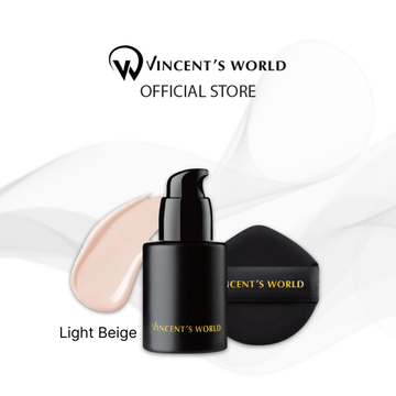 Vincent's World Concealer & Foundation Light Beige Waterproof Translucent Liquid Foundation 30ml 超雷粉底液 Waterproof Translucent Liquid Foundation 30ml 超雷粉底液