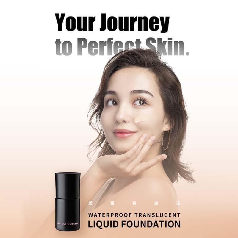 Vincent's World Concealer & Foundation Waterproof Translucent Liquid Foundation 30ml 超雷粉底液 Waterproof Translucent Liquid Foundation 30ml 超雷粉底液