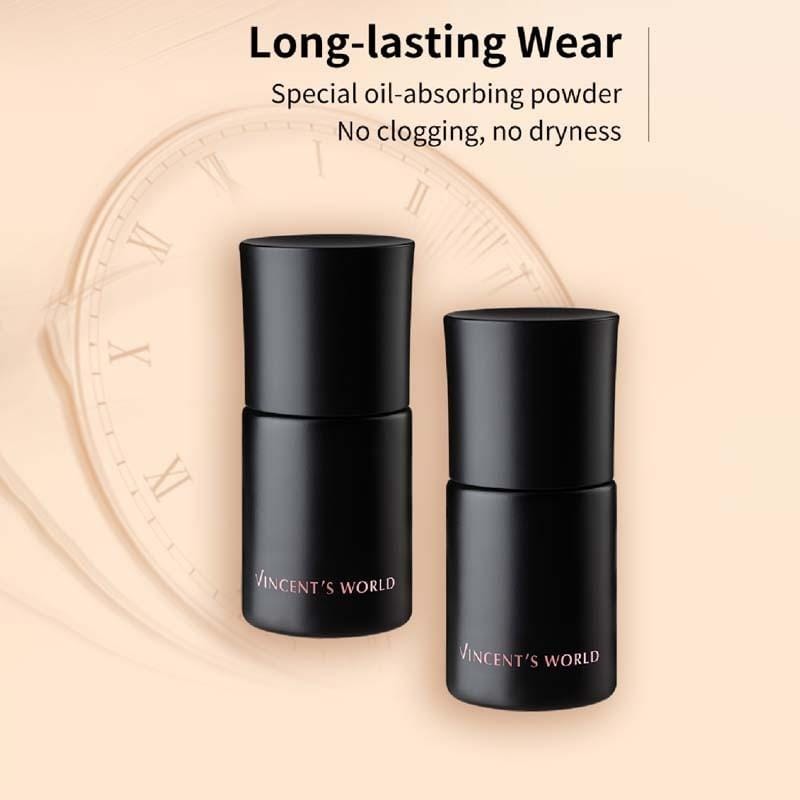 Vincent's World Concealer & Foundation Waterproof Translucent Liquid Foundation and Waterproof Setting Loose Powder Waterproof Translucent Liquid Foundation and Waterproof Setting Loose 
