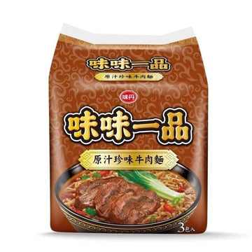 Weiwei Yi Pin Instant Noodles Weiwei Yipin - Beef Instant Noodles 185g (3 packs) 味味一品-珍味牛肉袋麵185克(3包) - Direct From Taiwan Weiwei Yipin - Beef Instant Noodles 185g (3 packs) 味味一品-珍味牛肉袋麵185克(3包)