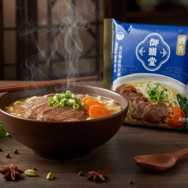 Yu Shang Tang Instant Noodles Wine-Flavored Mongolian Hot Pot Beef Instant Noodles (3-Pack Bag) Wine-Flavored Mongolian Hot Pot Beef Instant Noodles (3-Pack Bag)