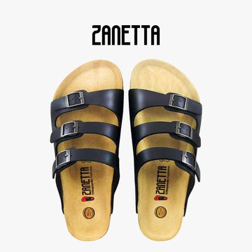 Zanetta Sandals & Flip Flops ZANETTA Barcelona Three Strap Men Sandals Cow Leather Inner - Made in Taiwan ZANETTA Barcelona Three Strap Men Sandals Cow Leather Inner - Made in 