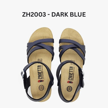 Zanetta Sandals & Flip Flops Dark-Blue / 35 ZANETTA Cuenca Women Sandals Cow Leather Inner - Made in TaIwan ZANETTA Cuenca Women Sandals Cow Leather Inner - Made in TaIwan