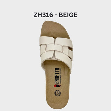 Zanetta Flat Sandals Beige / 35 Zanetta Gijon Slide Sandals Women Sandal Zanetta Gijon Slide Sandals Women Sandal