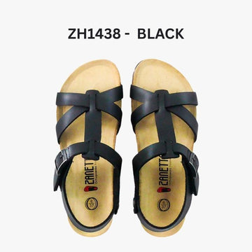 Zanetta Sandals & Flip Flops Black / 35 ZANETTA Pamplona Women Sandals Cow Leather Inner - Made in Taiwan ZANETTA Pamplona Women Sandals Cow Leather Inner - Made in Taiwan