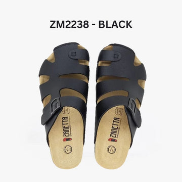 Zanetta Sandals & Flip Flops Black / 39 ZANETTA Salamanca Men Sandals Cow Leather Inner - Made in TaIwan ZANETTA Salamanca Men Sandals Cow Leather Inner - Made in TaIwan