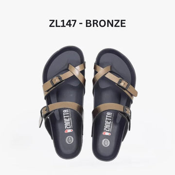 Zanetta Flat Sandals Bronze / 35 Zanetta Seville Women Sandal Cow Leather Inner Zanetta Seville Women Sandal Cow Leather Inner