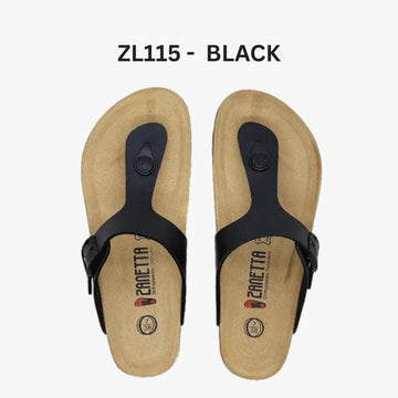 Zanetta Sandals & Flip Flops Black / 35 ZANETTA Valencia Women Sandals Cow Leather Inner - Made in Taiwan ZANETTA Valencia Women Sandals Cow Leather Inner - Made in Taiwan