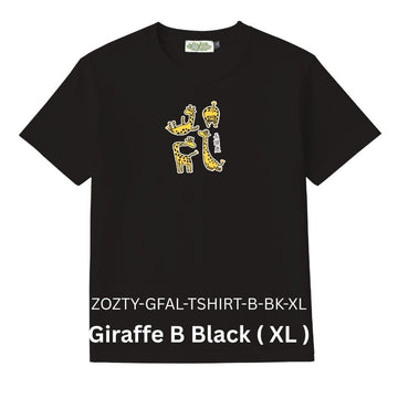 Zooztory T-shirts Giraffe B Black XL Zooztory Giraffa Family Animal Lovers Cute Animal Printed Tee Shirt Zooztory Giraffa Family Animal Lovers Cute Animal Printed Tee Shirt