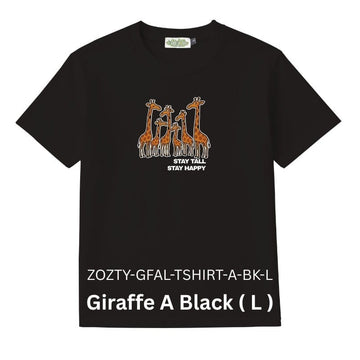 Zooztory T-shirts Giraffe A Black L Zooztory Giraffa Family Animal Lovers Cute Animal Printed Tee Shirt Zooztory Giraffa Family Animal Lovers Cute Animal Printed Tee Shirt