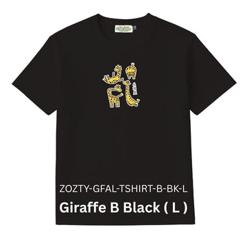 Zooztory T-shirts Giraffe B Black L Zooztory Giraffa Family Animal Lovers Cute Animal Printed Tee Shirt Zooztory Giraffa Family Animal Lovers Cute Animal Printed Tee Shirt