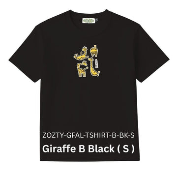 Zooztory T-shirts Giraffe B Black S Zooztory Giraffa Family Animal Lovers Cute Animal Printed Tee Shirt Zooztory Giraffa Family Animal Lovers Cute Animal Printed Tee Shirt