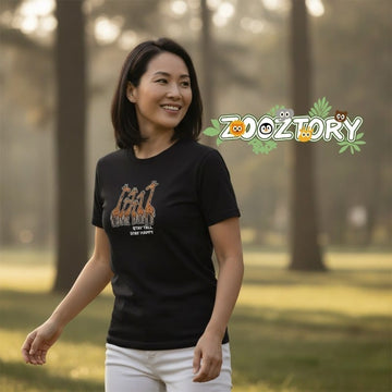 Zooztory T-shirts Zooztory Giraffa Family Animal Lovers Cute Animal Printed Tee Shirt Zooztory Giraffa Family Animal Lovers Cute Animal Printed Tee Shirt