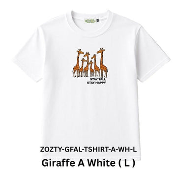 Zooztory T-shirts Giraffe A White L Zooztory Giraffa Family Animal Lovers Cute Animal Printed Tee Shirt Zooztory Giraffa Family Animal Lovers Cute Animal Printed Tee Shirt