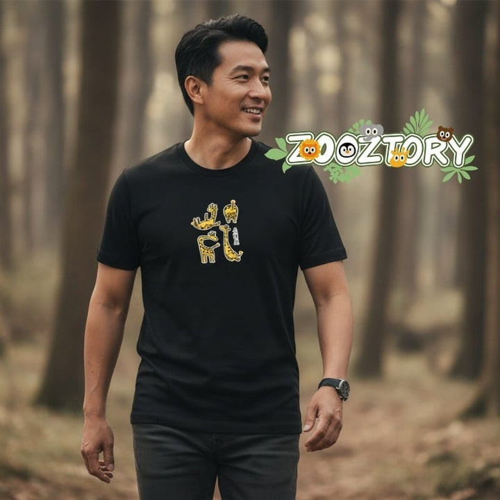 Zooztory T-shirts Zooztory Giraffa Family Animal Lovers Cute Animal Printed Tee Shirt Zooztory Giraffa Family Animal Lovers Cute Animal Printed Tee Shirt