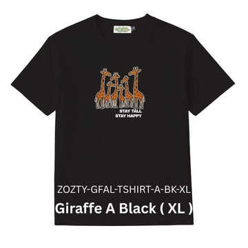 Zooztory T-shirts Giraffe A Black XL Zooztory Giraffa Family Animal Lovers Cute Animal Printed Tee Shirt Zooztory Giraffa Family Animal Lovers Cute Animal Printed Tee Shirt