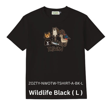 Zooztory T-shirts Wildlife-Black-L Zooztory Native Wildlife Of Taiwan Printed Tee Shirt Black White Zooztory Native Wildlife Of Taiwan Printed Tee Shirt Black White