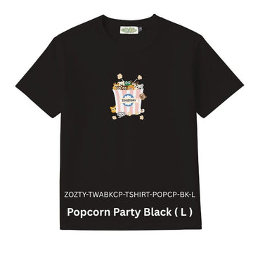 Zooztory T-Shirts Popcorn Black L Zooztory Taiwan All Black Cute Simple Printed Tee Shirt Zooztory Taiwan All Black Cute Simple Printed Tee Shirt