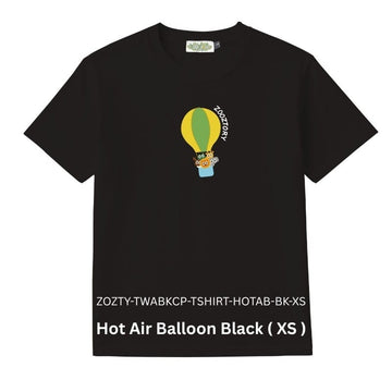 Zooztory T-Shirts Balloon Black XS Zooztory Taiwan All Black Cute Simple Printed Tee Shirt Zooztory Taiwan All Black Cute Simple Printed Tee Shirt