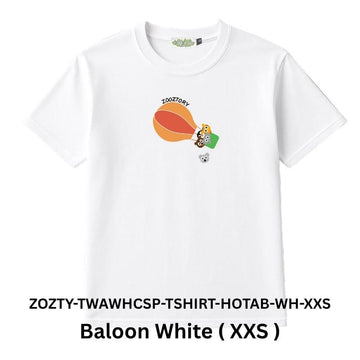 Zooztory T-shirts Balloon White XXS Zooztory Taiwan All White Cute Simple Printed Tee Shirt Zooztory Taiwan All White Cute Simple Printed Tee Shirt