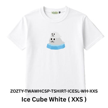 Zooztory T-shirts Ice Cube White XXS Zooztory Taiwan All White Cute Simple Printed Tee Shirt Zooztory Taiwan All White Cute Simple Printed Tee Shirt