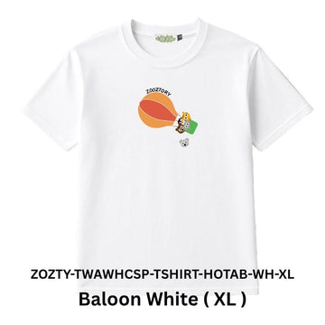 Zooztory T-shirts Balloon White XL Zooztory Taiwan All White Cute Simple Printed Tee Shirt Zooztory Taiwan All White Cute Simple Printed Tee Shirt