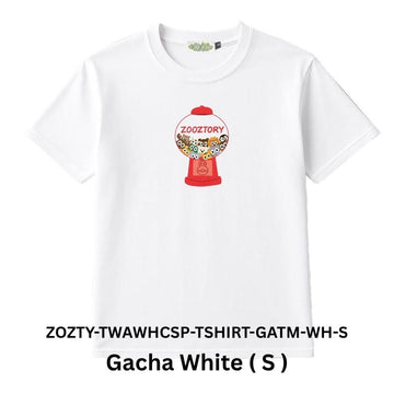 Zooztory T-shirts Gacha White S Zooztory Taiwan All White Cute Simple Printed Tee Shirt Zooztory Taiwan All White Cute Simple Printed Tee Shirt