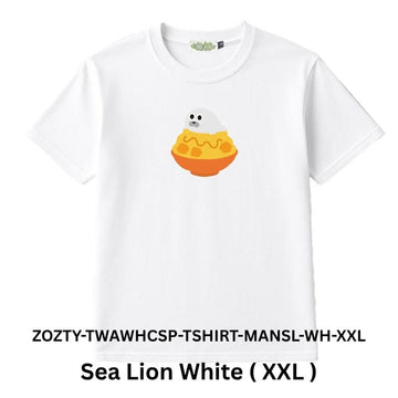 Zooztory T-shirts Sea Lion White XXL Zooztory Taiwan All White Cute Simple Printed Tee Shirt Zooztory Taiwan All White Cute Simple Printed Tee Shirt