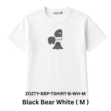 Zooztory T-shirts Black Bear-White-M Zooztory Taiwan Black Bear Printed Tee Shirt Black White Zooztory Taiwan Black Bear Printed Tee Shirt Black White