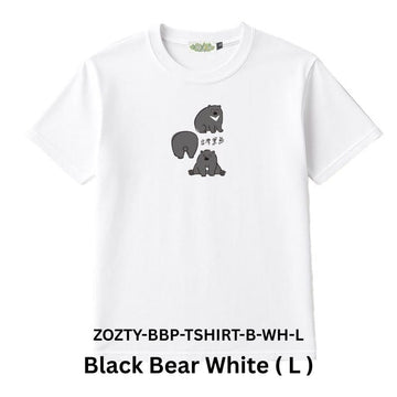 Zooztory T-shirts Black Bear-White-L Zooztory Taiwan Black Bear Printed Tee Shirt Black White Zooztory Taiwan Black Bear Printed Tee Shirt Black White
