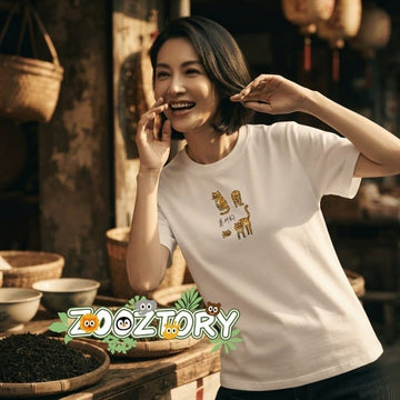 Zooztory T-shirts Zooztory Taiwan Jaguar Printed Tee Shirt Black White Zooztory Taiwan Jaguar Printed Tee Shirt Black White