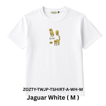 Zooztory T-shirts Jaguar-White-M Zooztory Taiwan Jaguar Printed Tee Shirt Black White Zooztory Taiwan Jaguar Printed Tee Shirt Black White