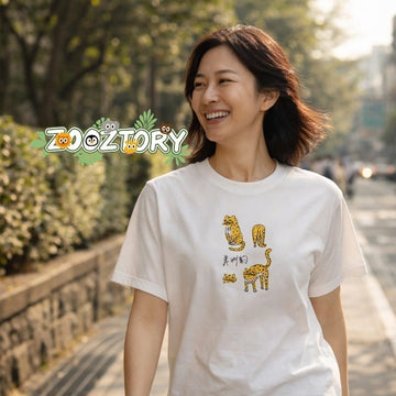 Zooztory T-shirts Zooztory Taiwan Jaguar Printed Tee Shirt Black White Zooztory Taiwan Jaguar Printed Tee Shirt Black White