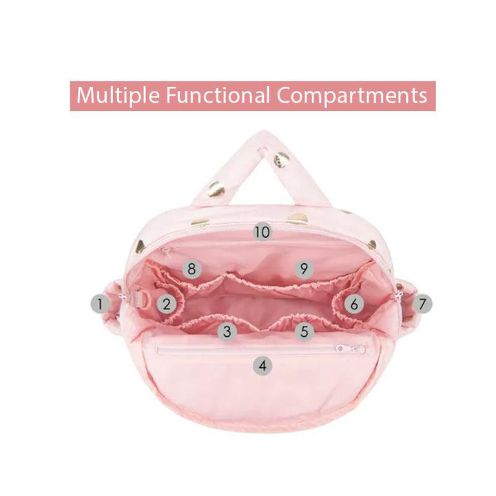 CIPU-Pink-Polkadot-Airy-Baby-Diaper-Backpack-Function