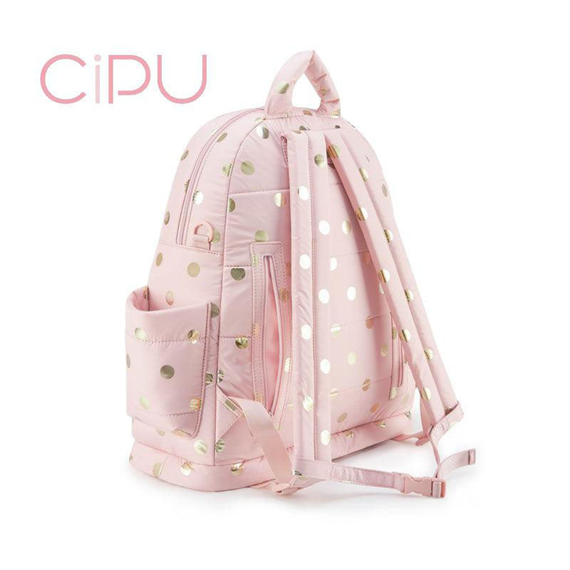 CIPU-Pink-Polkadot-Airy-Baby-Diaper-Backpack-Side