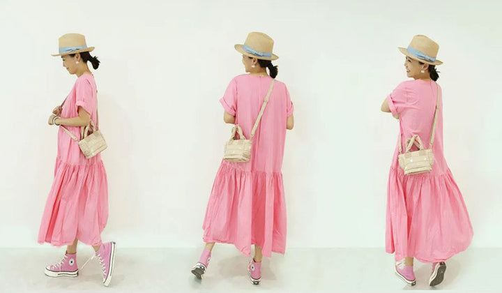 CIPU-Pink-Polkadot-Airy-Sling-Bag-Model