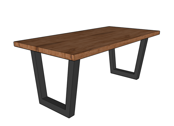 Solid Rubber Wood Table