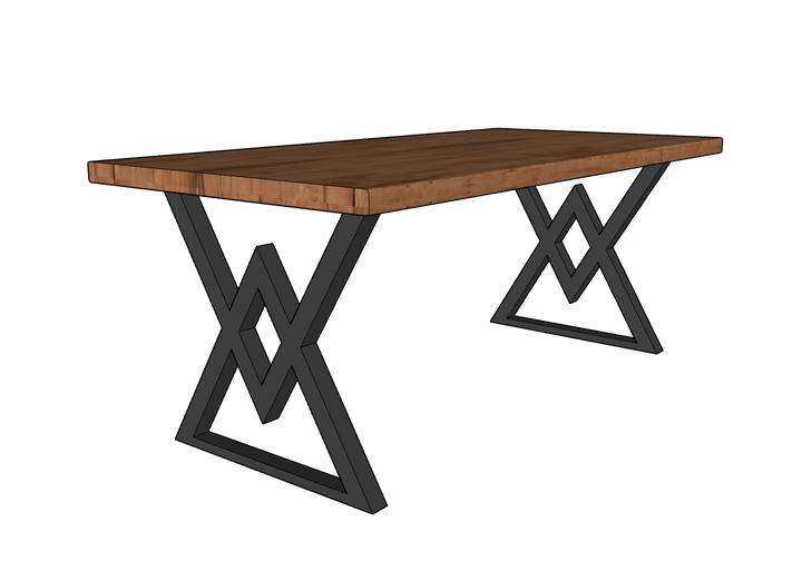 Solid Rubber Wood Table