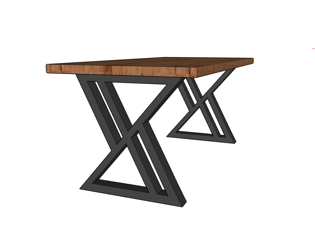 Solid Rubber Wood Table